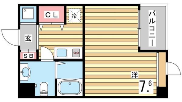 リアンジェ兵庫本町 間取り図画像