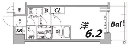 エスリードザ・ランドマーク神戸 間取り図画像