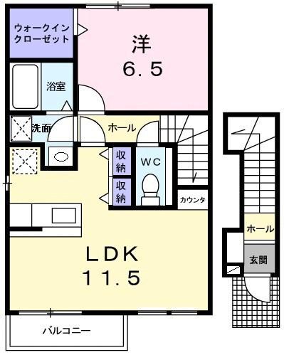 ミニョンII番館 間取り図画像