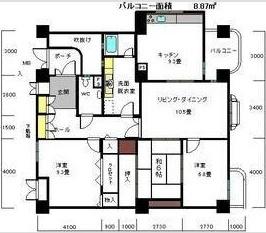 白鷹松下町マンション 間取り図画像