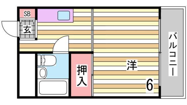 SIハイツ岩屋II 間取り図画像