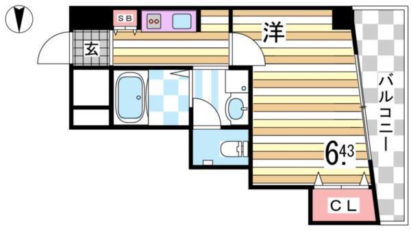 アネスト神戸西元町 間取り図画像