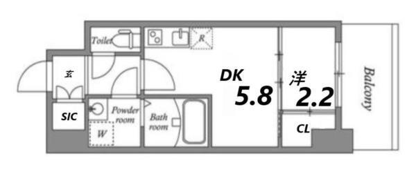 アドバンス神戸ラシュレ 間取り図画像