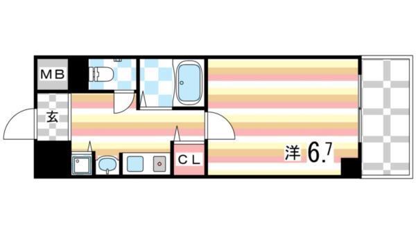 ロイヤルヒル神戸三ノ宮II 間取り図画像