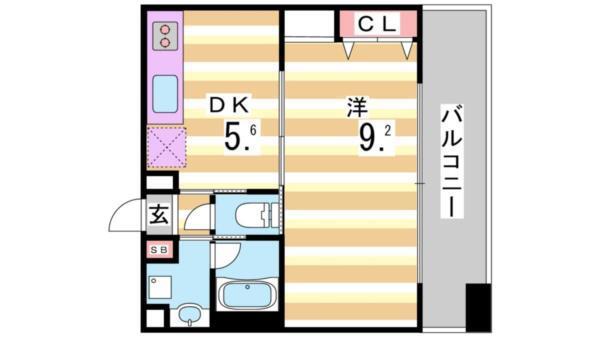 プレジール三ノ宮 間取り図画像