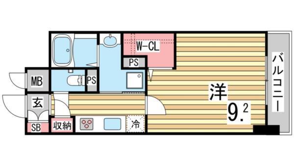エル・イソベ三宮 間取り図画像