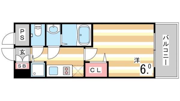 プレサンス三宮エレガンシア 間取り図画像