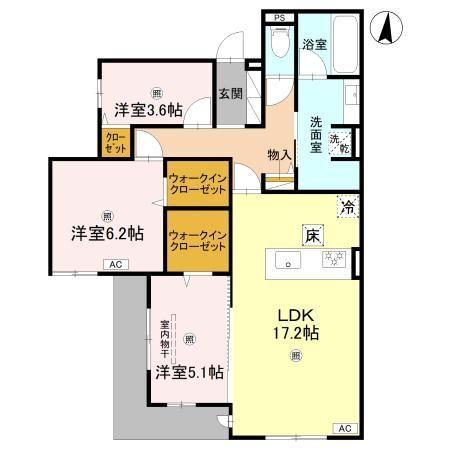 GreenPalace樋之池 間取り図画像