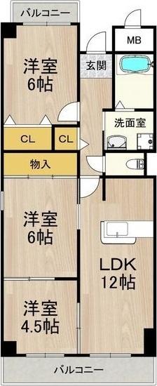 フロレセール南六甲 間取り図画像