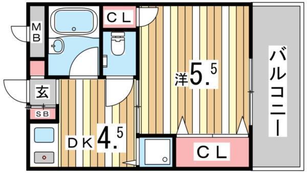 エール箕岡 間取り図画像