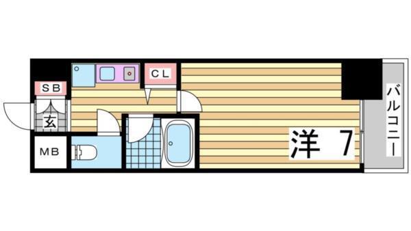 エスリード三宮第3 間取り図画像