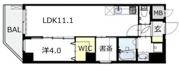 Ｅ-Ｃ’ｅｓｔ ｂｉｅｎ灘 間取り図画像