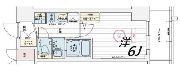 エステムコート神戸湊町 間取り図画像
