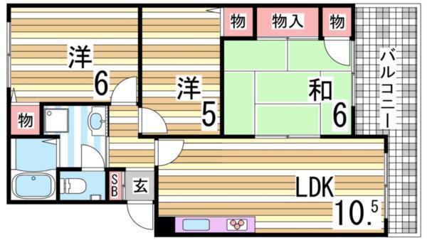 リオ谷上 間取り図画像
