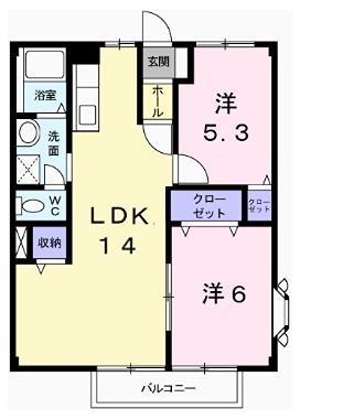 パレスイナバ 間取り図画像