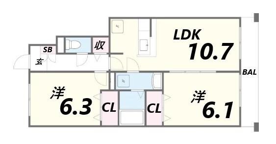 ロワジール 間取り図画像