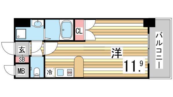 エスライズ新神戸 間取り図画像