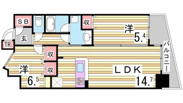 レジュール・ザ・元町駅前 間取り図画像