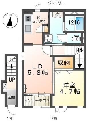 アンジェ大谷 間取り図画像
