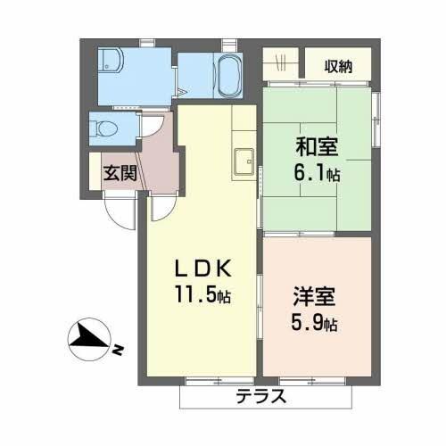 シャーメゾン　さくら坂E棟 間取り図画像