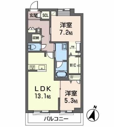 オカバ姫路岡町シャーメゾン 間取り図画像
