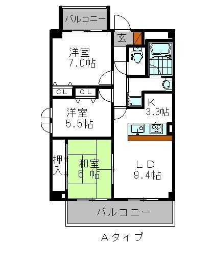 シャトー北条 間取り図画像