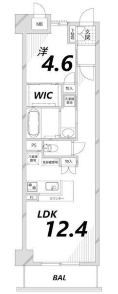 キャッスルコート岩端 間取り図画像