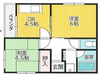 前田ハイツ上大市 間取り図画像