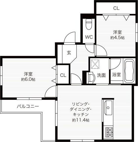 CoLaBo甲子園高潮 間取り図画像