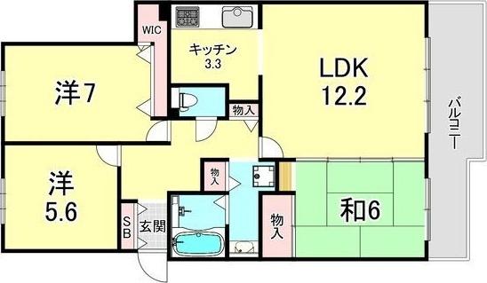 RICウエストコート四番街南棟2号館 間取り図画像