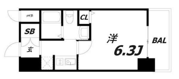 エステムプラザ神戸三宮ルクシア 間取り図画像