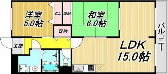 芦屋三木マンション 間取り図画像