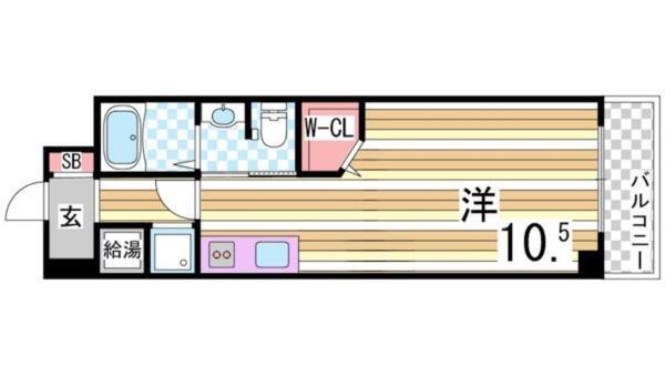 ラ・ウェゾン湊川公園（803） 間取り図画像