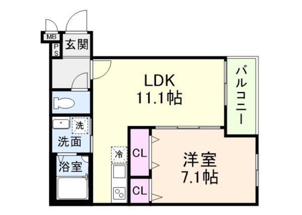 フジパレス摩耶 間取り図画像