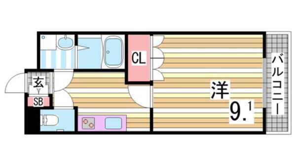 コンフォール白水 間取り図画像