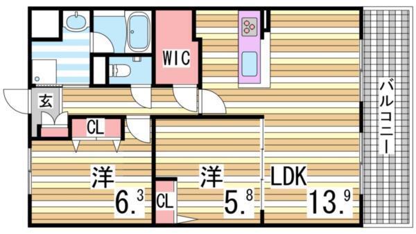 リュクス西明石 間取り図画像