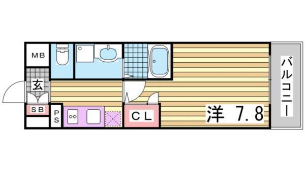 エスリード三宮旭通 間取り図画像