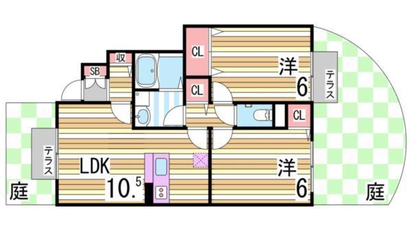 ヴェールフォンテーヌ 間取り図画像