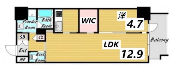 zonna神戸磯上通 間取り図画像