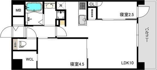 THE SENSE RESIDENCE 甲南山手 間取り図画像