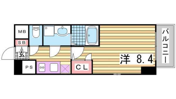 エスリード三宮旭通 間取り図画像