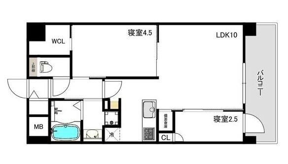 THE SENSE RESIDENCE 甲南山手 間取り図画像