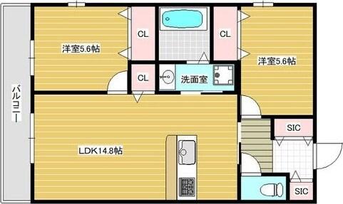 HK磯馴 間取り図画像