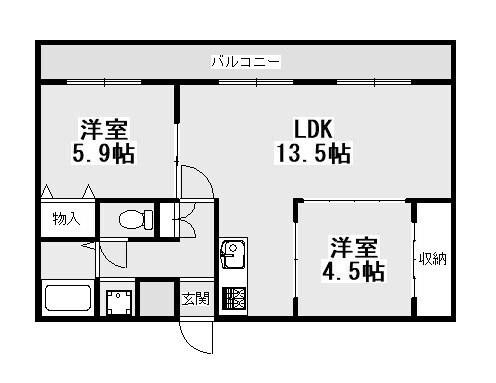 大町マンション 間取り図画像