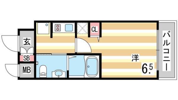 エステムプラザ神戸大開通ルミナス 間取り図画像