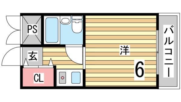 キューブ芦屋 間取り図画像