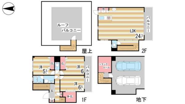 八十塚ヒルズ 間取り図画像