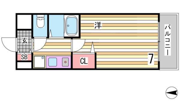 エスリード三宮第3 間取り図画像