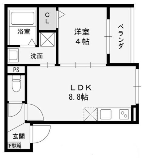シーサイドヒル西新町 間取り図画像