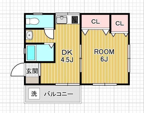 天神ユーハイツ 間取り図画像